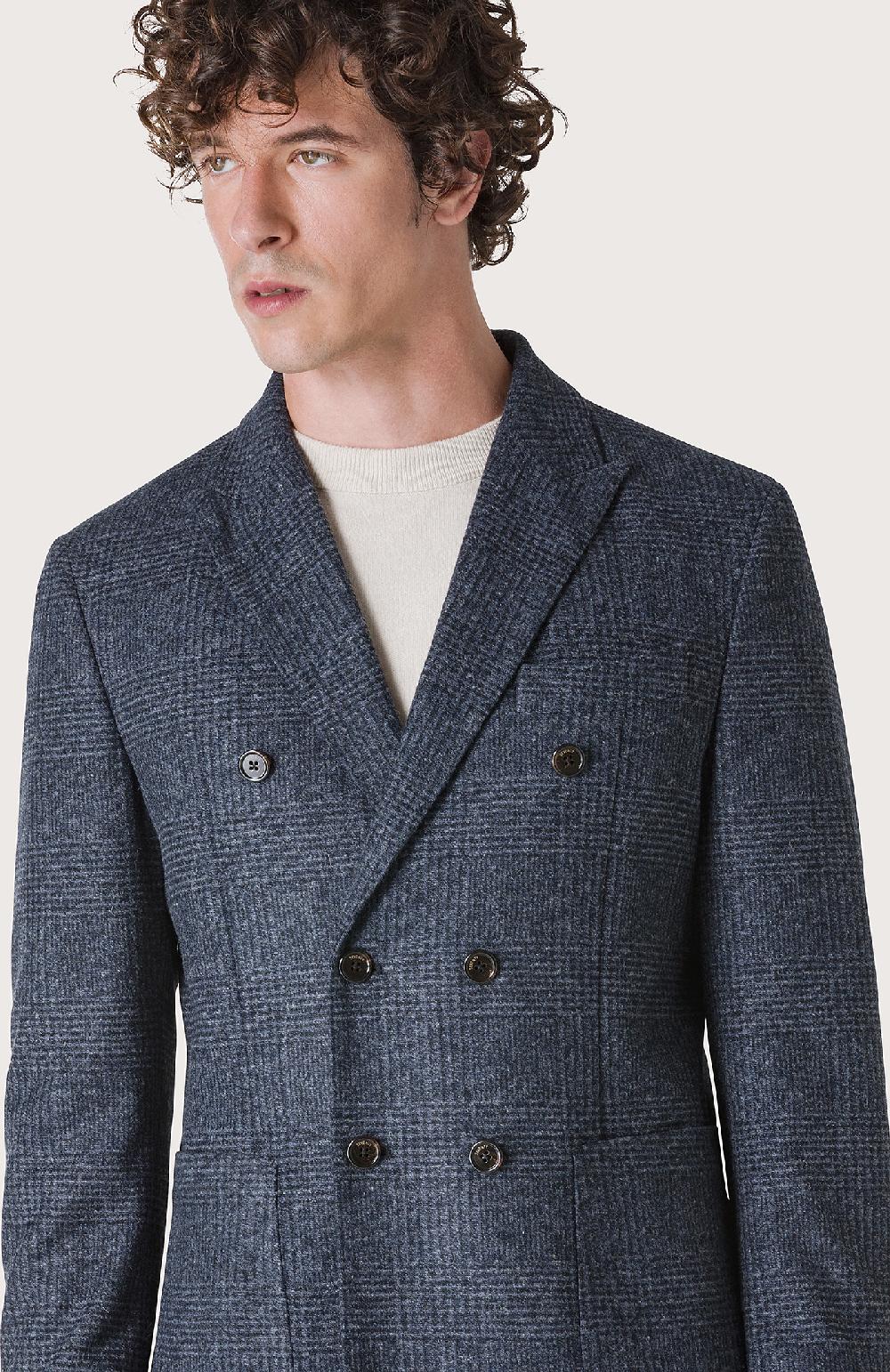 Seventy Giacca doppiopetto in galles - Col. Blu Saldi Di Fabbrica