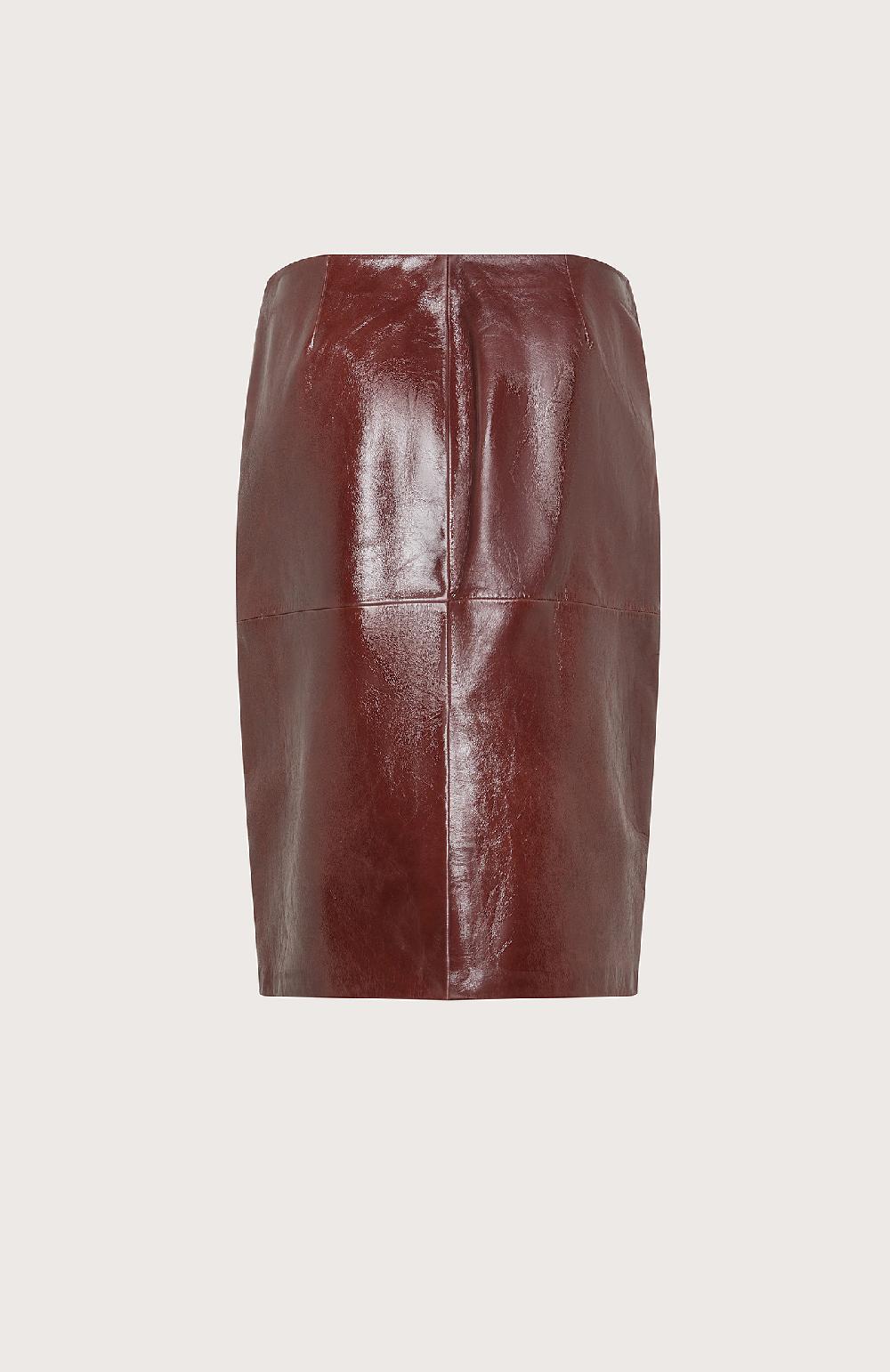 Seventy Gonna tubino in pelle effetto vintage - Col. Marrone Offerta