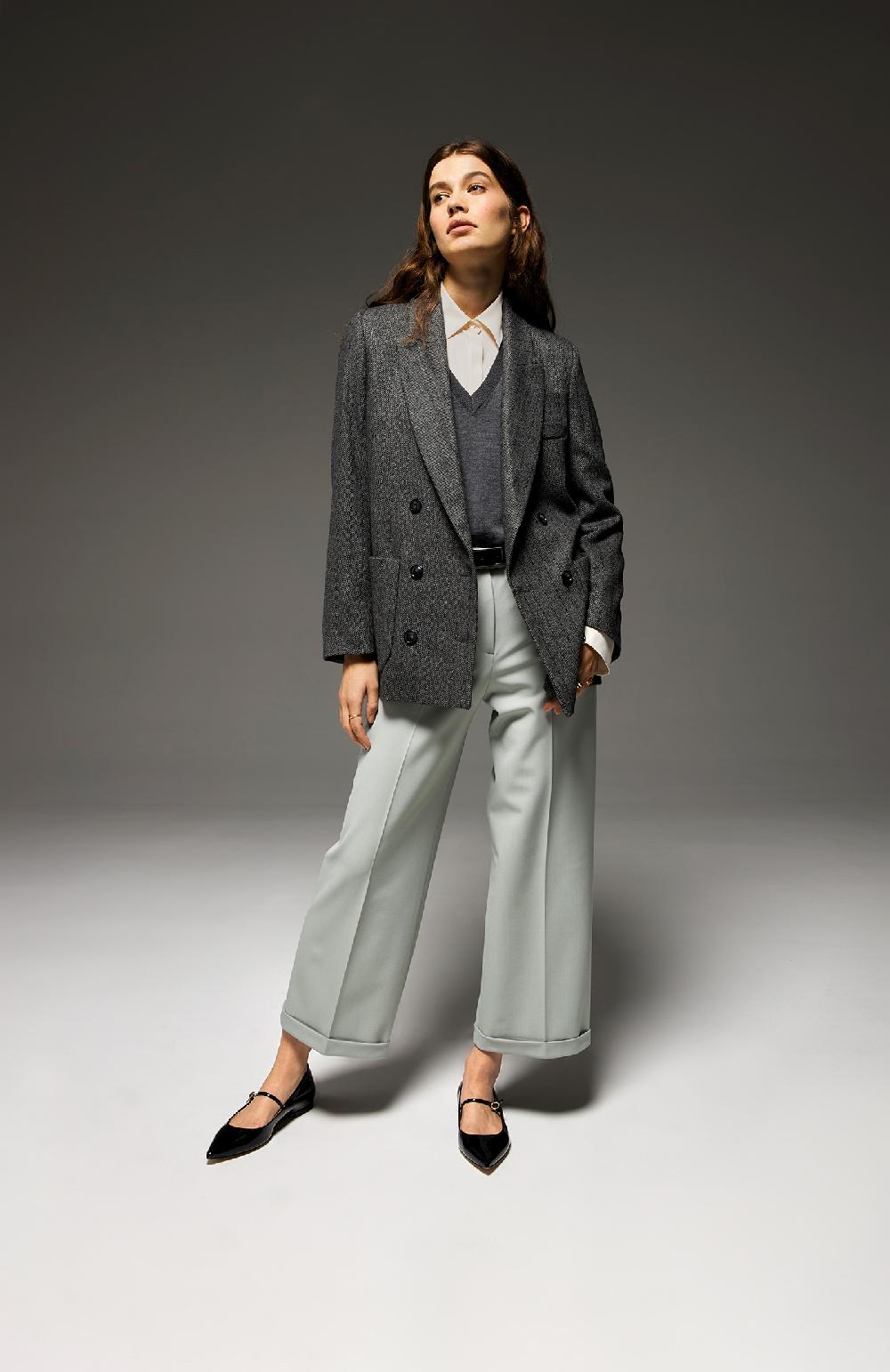 Seventy Pantalone dritto lungo la caviglia con risvoltino al fondo - Col. Verde Soddisfazione Garantita