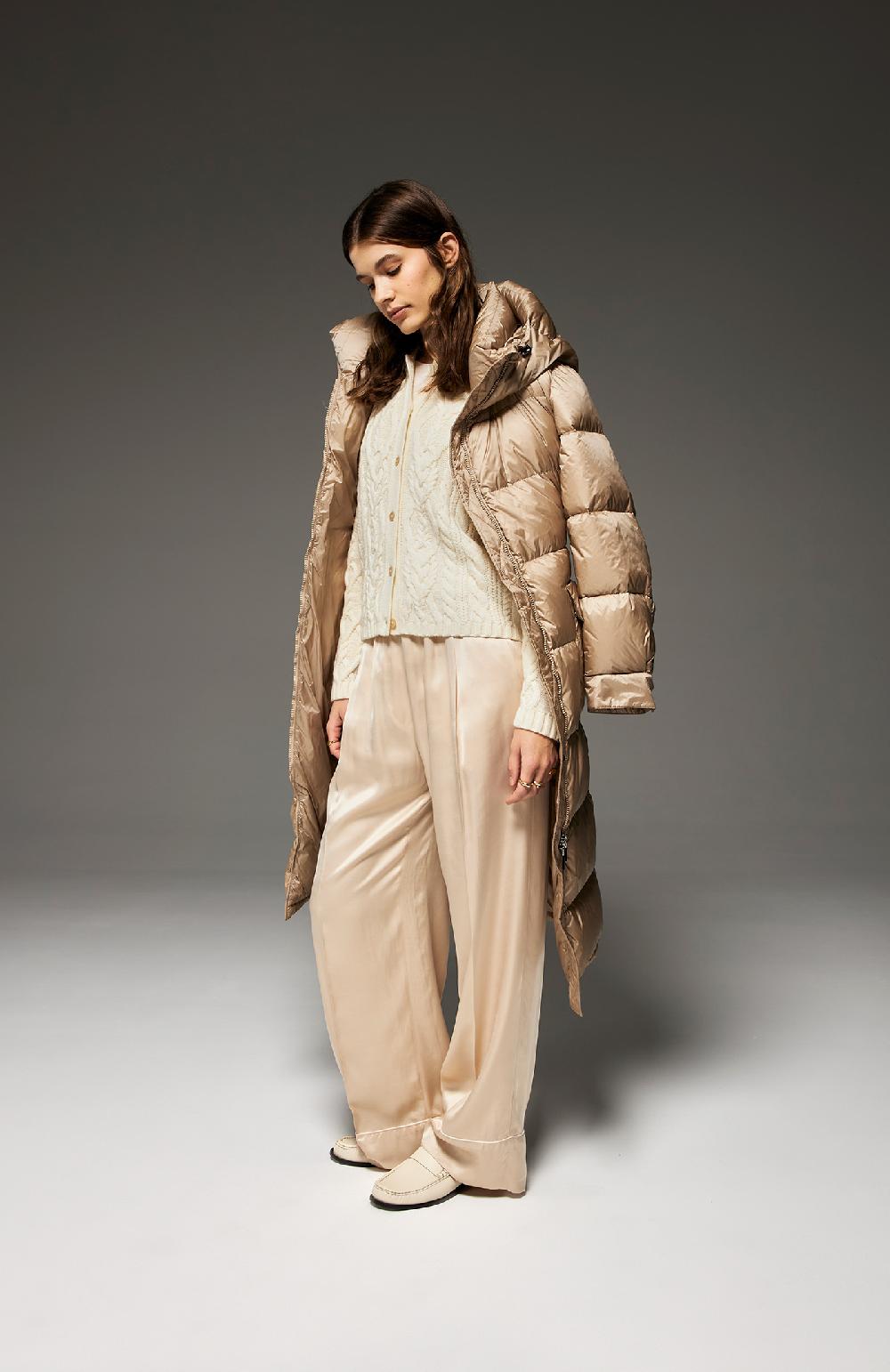 Seventy Cardigan a trecce con colletto in punto norvegese - Col. Neutro Qualità