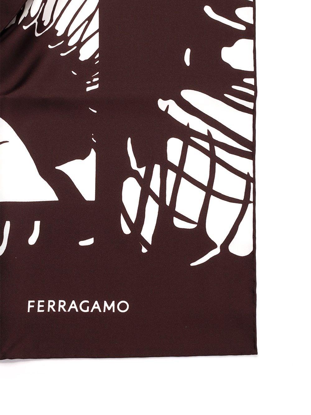 Al Duca D'Aosta Ferragamo Foulard "Venus" marrone Vendita
