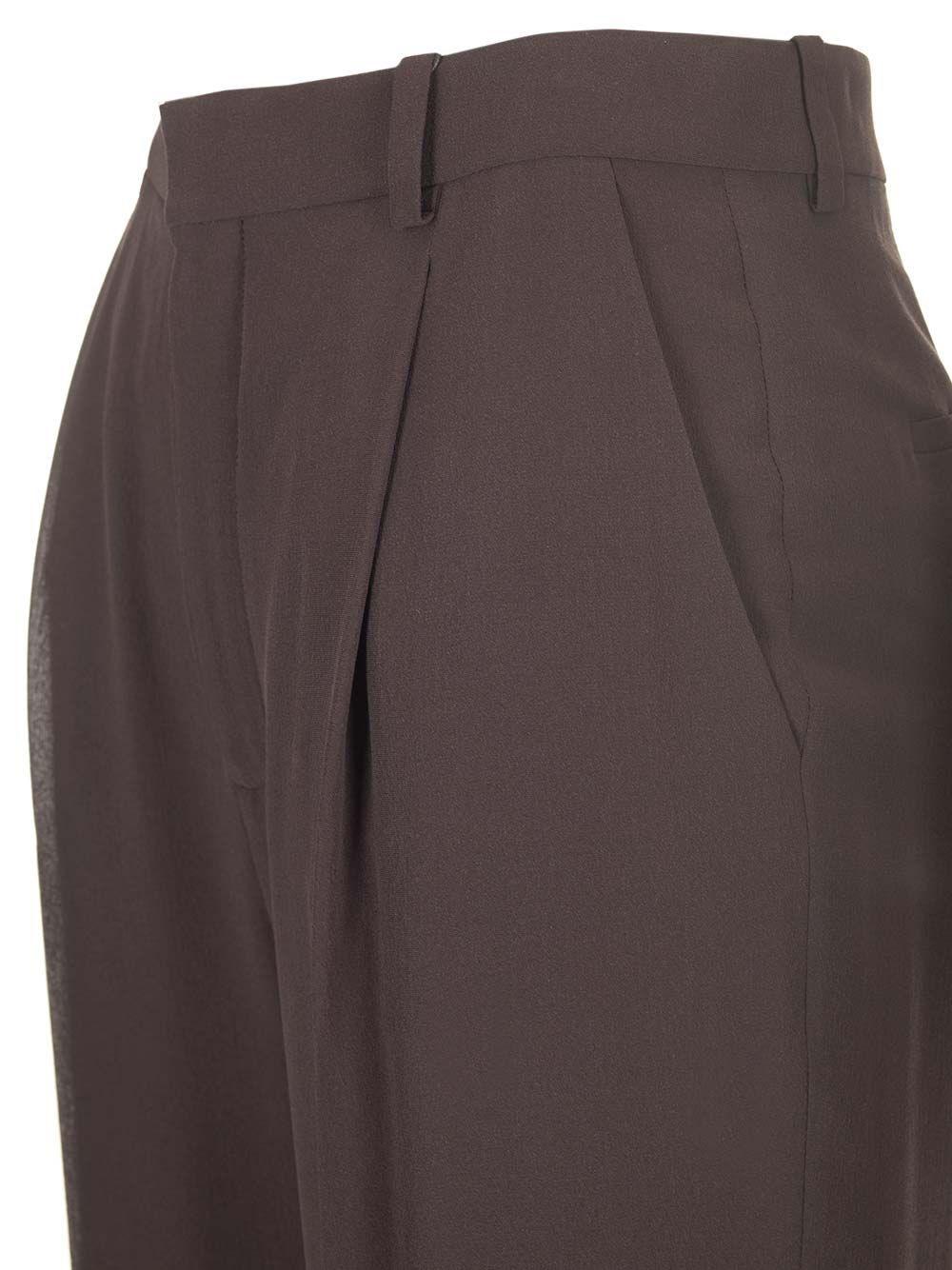 Al Duca D'Aosta Saint Laurent Pantaloni in crêpe di seta Sconto